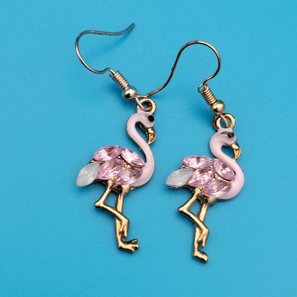 Flamingo earrings